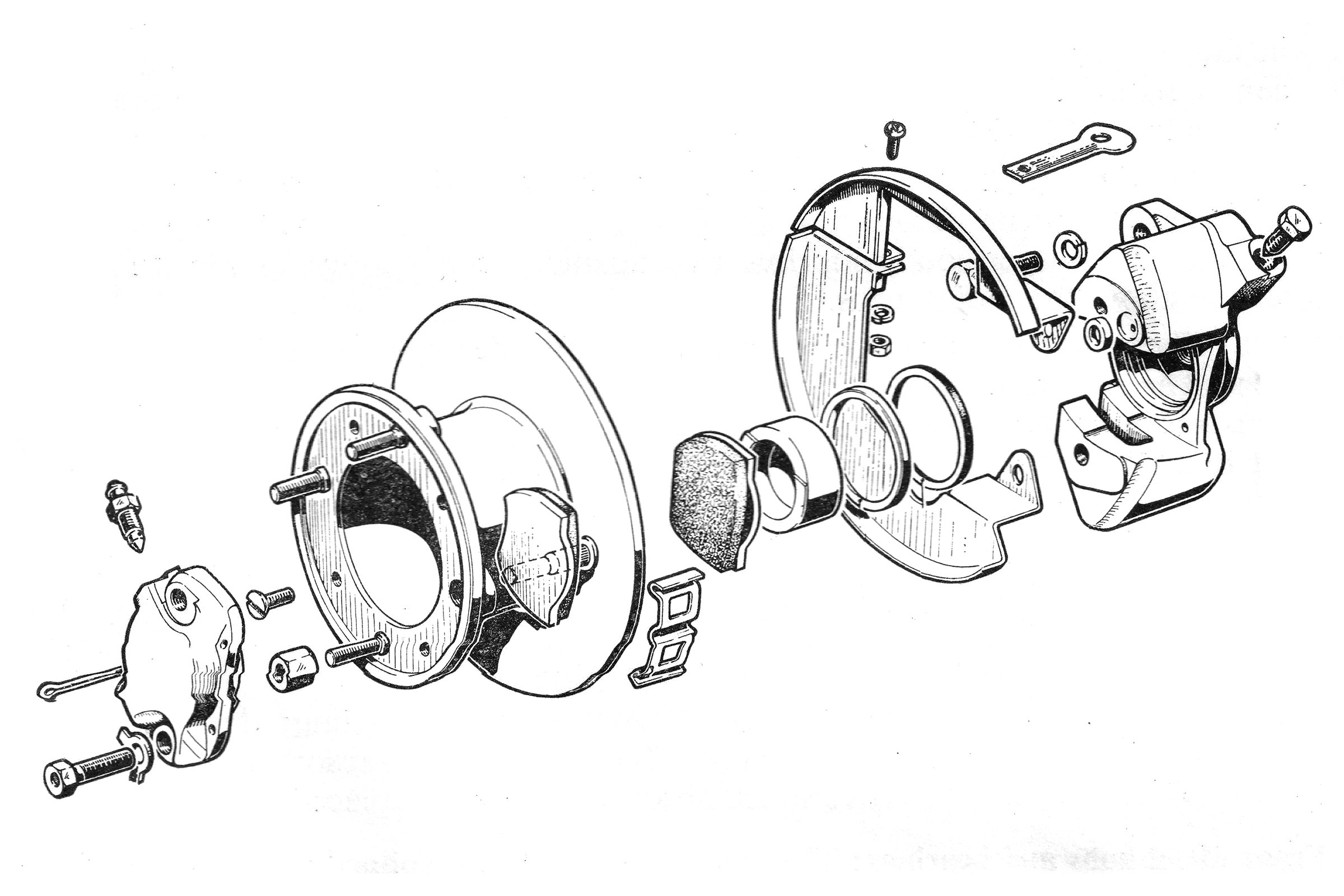 Classic Mini Disk Brake Assembly